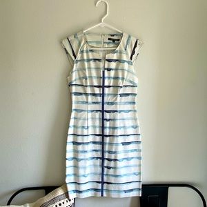 Ava & Aiden Anthropologie Watercolor Stripe Sheath Dress 0